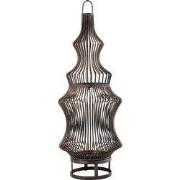 PTMD Tobin Lantaarn - 23x23x60 cm - Ijzer - Messing