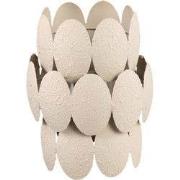 PTMD Windlicht Tiyron - 21x21x27 cm - Ijzer - Creme