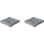 Madison -  Florance Zitkussen Basic grey - Ca. 60x60 cm - Set van 2