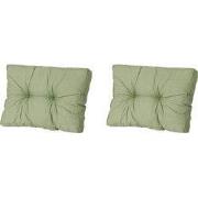 Madison -  Florance Rugkussen Basic green - Ca. 43x73 cm - Set van 2