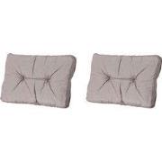 Madison -  Florance Rugkussen Panama taupe - Ca. 43x73 cm - Set van 2