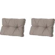 Madison -  Florance Rugkussen Rib liver - Ca. 43x73 cm - Set van 2