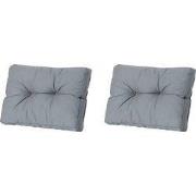 Madison -  Florance Rugkussen Rib grey - Ca. 43x73 cm - Set van 2