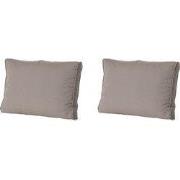 Madison -  Lounge Rugkussen Rib liver - Ca. 43x73 cm - Set van 2