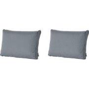 Madison -  Lounge Rugkussen Rib grey - Ca. 43x73 cm - Set van 2