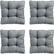 Madison -  Zitkussen Florance Basic grey - Ca. 47x47 cm - Set van 4