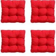 Madison -  Zitkussen Florance Panama red - Ca. 47x47 cm - Set van 4