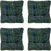 Madison -  Zitkussen Florance Joah green - Ca. 47x47 cm - Set van 4