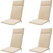 Madison -  Tuinstoelkussen Hoge Rug Beige canvas eco+ - Ca. 120x50 cm ...