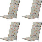 Madison -  Tuinstoelkussen Hoge Rug Florina orange - Ca. 120x50 cm - S...