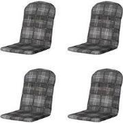 Madison -  Kuipstoelkussen Hoge Rug Patchy grey - Ca. 96x45 cm - Set v...