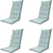 Madison -  Tuinstoelkussen Hoge Rug Napels azure - Ca. 123x50 cm - Set...