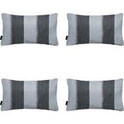 Madison -  Sierkussen Banda grey - Ca. 30x50 cm - Set van 4