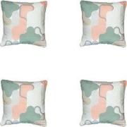 Madison -  Sierkussen Grafi salmone - Ca. 50x50 cm - Set van 4