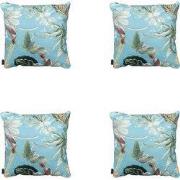 Madison -  Sierkussen Grasse aqua - Ca. 50x50 cm - Set van 4