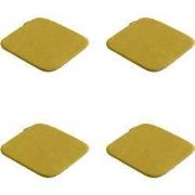 Madison -  Zitkussen Panama mustard - Ca. 40x40 cm - Set van 4