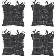 Madison -  Zitkussen Toscane Joah grey - Ca. 46x46 cm - Set van 4