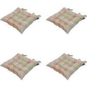 Madison -  Zitkussen Toscane Joah terra - Ca. 46x46 cm - Set van 4