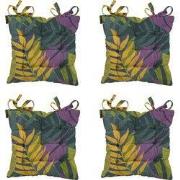 Madison -  Zitkussen Toscane Iven green - Ca. 46x46 cm - Set van 4