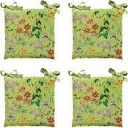 Madison -  Zitkussen Toscane Milly green - Ca. 46x46 cm - Set van 4