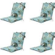 Madison -  Stapelstoelkussen Grasse aqua - Ca. 97x49 cm - Set van 4