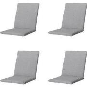 Madison -  Stapelstoelkussen Napels grey - Ca. 97x49 cm - Set van 4