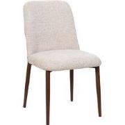 Eetkamerstoel Beige Stof - Zithoogte 49cm - Sophie - Set van 2