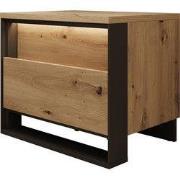 Meubella - Nachtkastje Quarry - Eiken - 55 cm