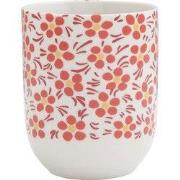 Clayre & Eef Mok 100 ml Rood Porselein Bloemen