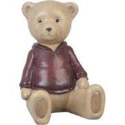 Clayre & Eef Decoratie Beeld Beer 8x6x9 cm Bruin Kunststof