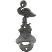 Clayre & Eef Flesopener 7x4x16 cm Bruin IJzer Flamingo