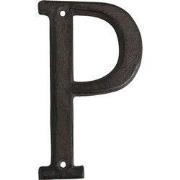 Clayre & Eef IJzeren Letter P 13 cm Bruin IJzer