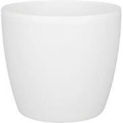 2 stuks - Bloempot Brussels rond 18 cm wit