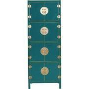 Fine Asianliving Chinese Kast Teal Blauw B67xD45xH180cm - Orientique