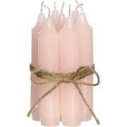 Diner kaarsen set 7 stuks H. 11 cm zacht roze