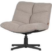 WOOOD Vinny Draaifauteuil - Bouclé - Zand - 80x75x75