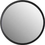 Housecraft Living Matz Spiegel/ Wandspiegel Rond 60x60 cm Metaal Zwart