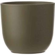 Mica Decorations tusca ronde bloempot groen maat in cm: 25 x 28