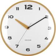 Wandklok Brisk Dome - Okergeel - Ø40cm