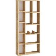 Boekenkast met 12 vakken in saffier-eikendecor H170 cm  DEMIOS