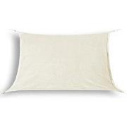 hanSe® Schaduwdoek Rechthoek Waterdoorlatend 3x5 m Zonnedoek Creme