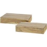 Nachtkastje Naturel Acaciahout - Set van 2 - 40x25x8cm