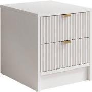 Meubella - Nachtkastje Tavares - Wit - 35 cm