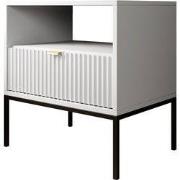 Meubella - Nachtkastje Navil - Wit - 54 cm