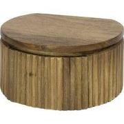 Nachtkastje Zand Mangohout - 30x26x15cm - Wave