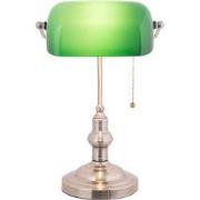 Lumilamp Bureaulamp Bankierslamp 27x17x41 cm Groen Metaal