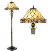 Lumilamp Tiffany Vloerlamp Ø 46x168 cm Beige Glas
