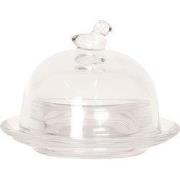 Clayre & Eef Botervloot Ø 9x7 cm Glas Vogel