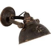 Clayre & Eef Wandlamp 21x30x19 cm Zwart IJzer