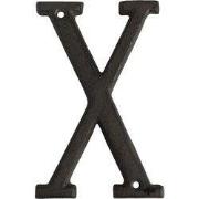 Clayre & Eef IJzeren Letter X 13 cm Bruin IJzer